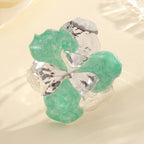 Women's flower-shaped ring made of shiny metal and high-quality epoxy resin Calm Wears-https://detail.1688.com/offer/962638738791.html-Calm Wears-Style 3-Calm Wears