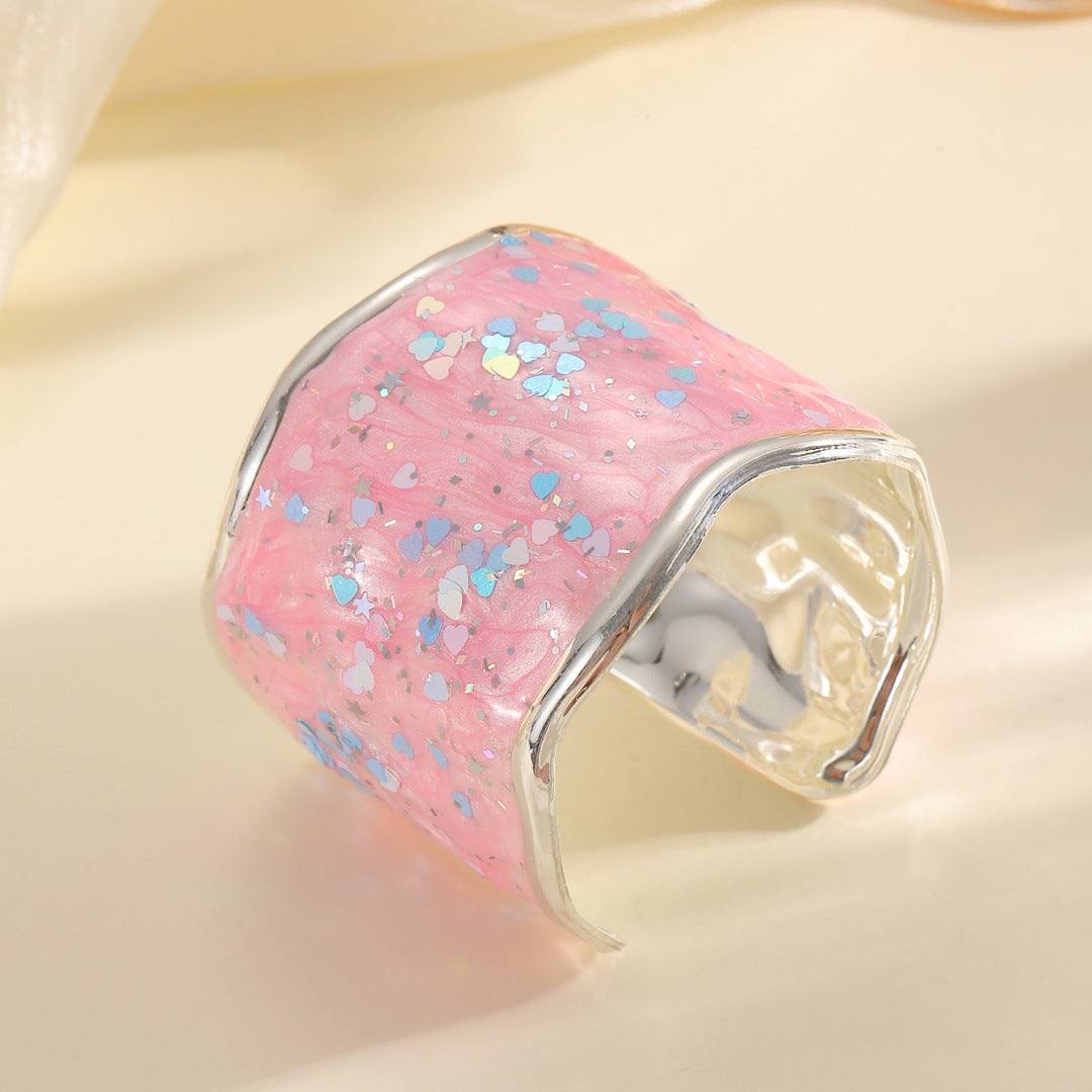 Women's Glittering Ring made of high-quality Epoxy Resin Calm Wears-https://detail.1688.com/offer/966686492910.html-Calm Wears-Style 3-Calm Wears