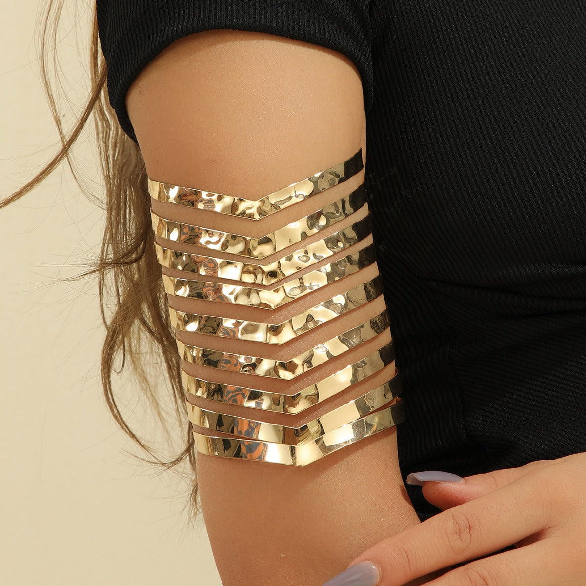 Women's hair accessories with shiny, curved elements Calm Wears-https://detail.1688.com/offer/825232837415.html-Calm Wears-Gold-Calm Wears