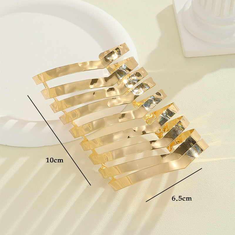 Women's hair accessories with shiny, curved elements Calm Wears-https://detail.1688.com/offer/825232837415.html-Calm Wears-Gold-Calm Wears