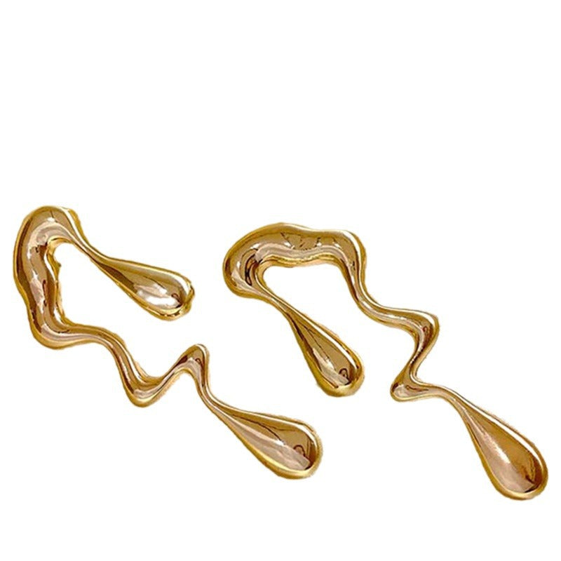 Women's hair accessory clips in modern, organic design Calm Wears-https://detail.1688.com/offer/794453670001.html-Calm Wears-Gold yellow-Calm Wears
