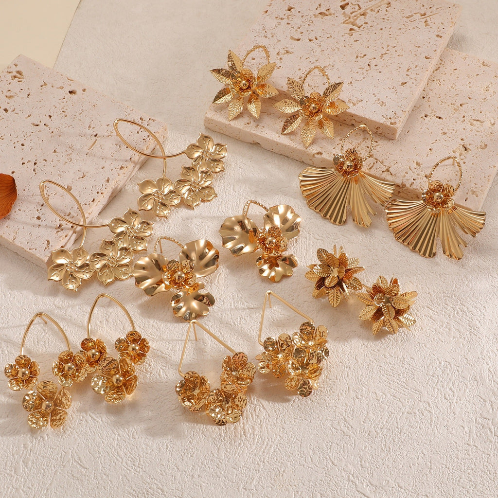 Women's hair clips in luxurious leaf design Calm Wears-https://detail.1688.com/offer/726973766217.html-Calm Wears-Gold-Calm Wears