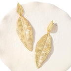 Women's Hanging Earrings in Elegant Leaf Design Calm Wears-https://detail.1688.com/offer/1027266990008.html-Calm Wears-Silver-Calm Wears