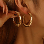 Women's Hanging Earrings in Modern Crescent Design Calm Wears-https://detail.1688.com/offer/740467650981.html-Calm Wears-Gold-Calm Wears