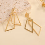 Women's Hanging Earrings in Modern Geometric Design Calm Wears-https://detail.1688.com/offer/992308670226.html-Calm Wears-Gold-Calm Wears