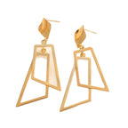 Women's Hanging Earrings in Modern Geometric Design Calm Wears-https://detail.1688.com/offer/992308670226.html-Calm Wears-Gold-Calm Wears