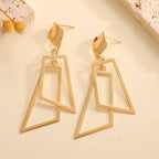 Women's Hanging Earrings in Modern Geometric Design Calm Wears-https://detail.1688.com/offer/992308670226.html-Calm Wears-Gold-Calm Wears