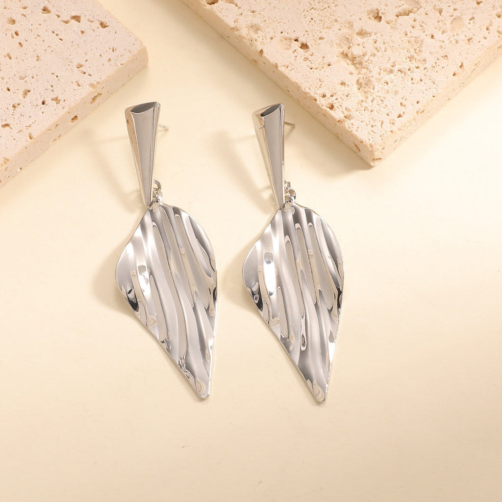 Women's Hanging Earrings in Stylish Leaf Design Calm Wears-https://detail.1688.com/offer/1029000272051.html-Calm Wears-Gold-Calm Wears