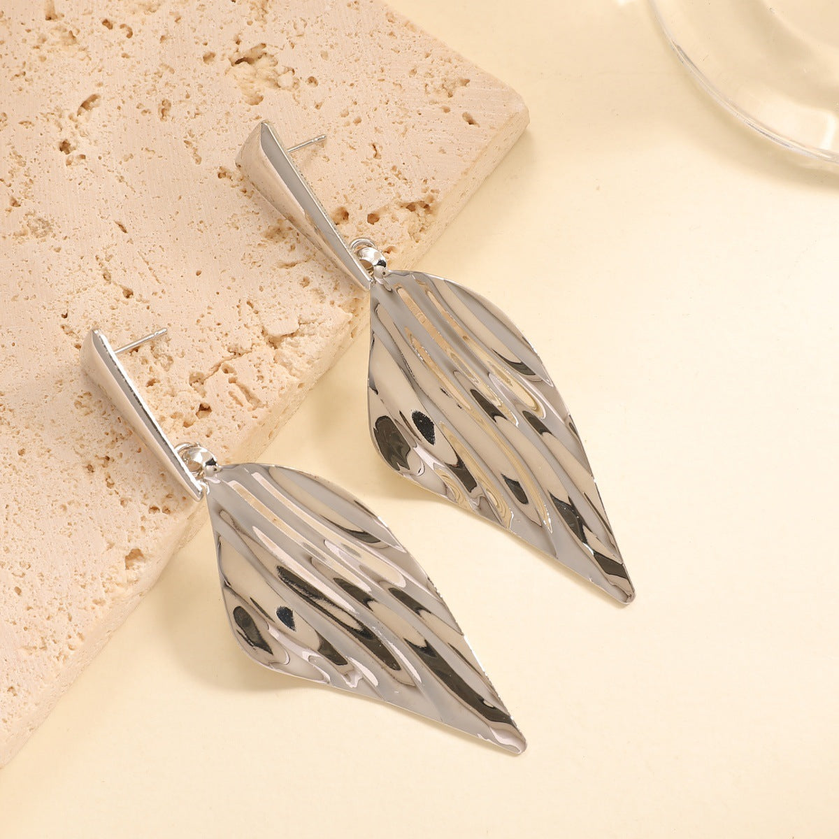 Women's Hanging Earrings in Stylish Leaf Design Calm Wears-https://detail.1688.com/offer/1029000272051.html-Calm Wears-Gold-Calm Wears