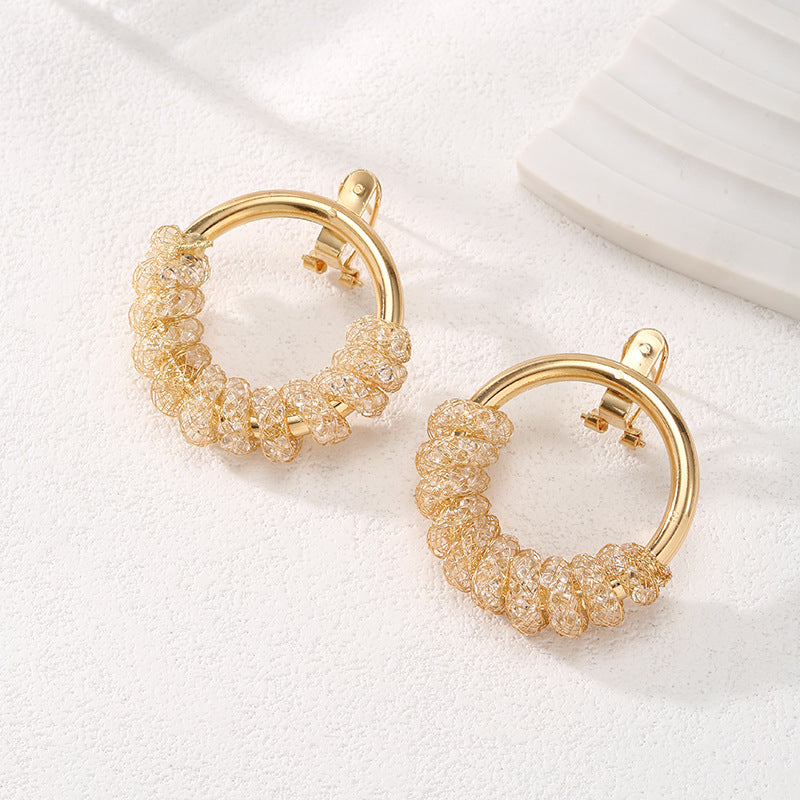 Women's Hanging Earrings with Artistic Spiral Structure Calm Wears-https://detail.1688.com/offer/729783240499.html-Calm Wears-Calm Wears