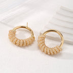 Women's Hanging Earrings with Artistic Spiral Structure Calm Wears-https://detail.1688.com/offer/729783240499.html-Calm Wears-A85-Calm Wears