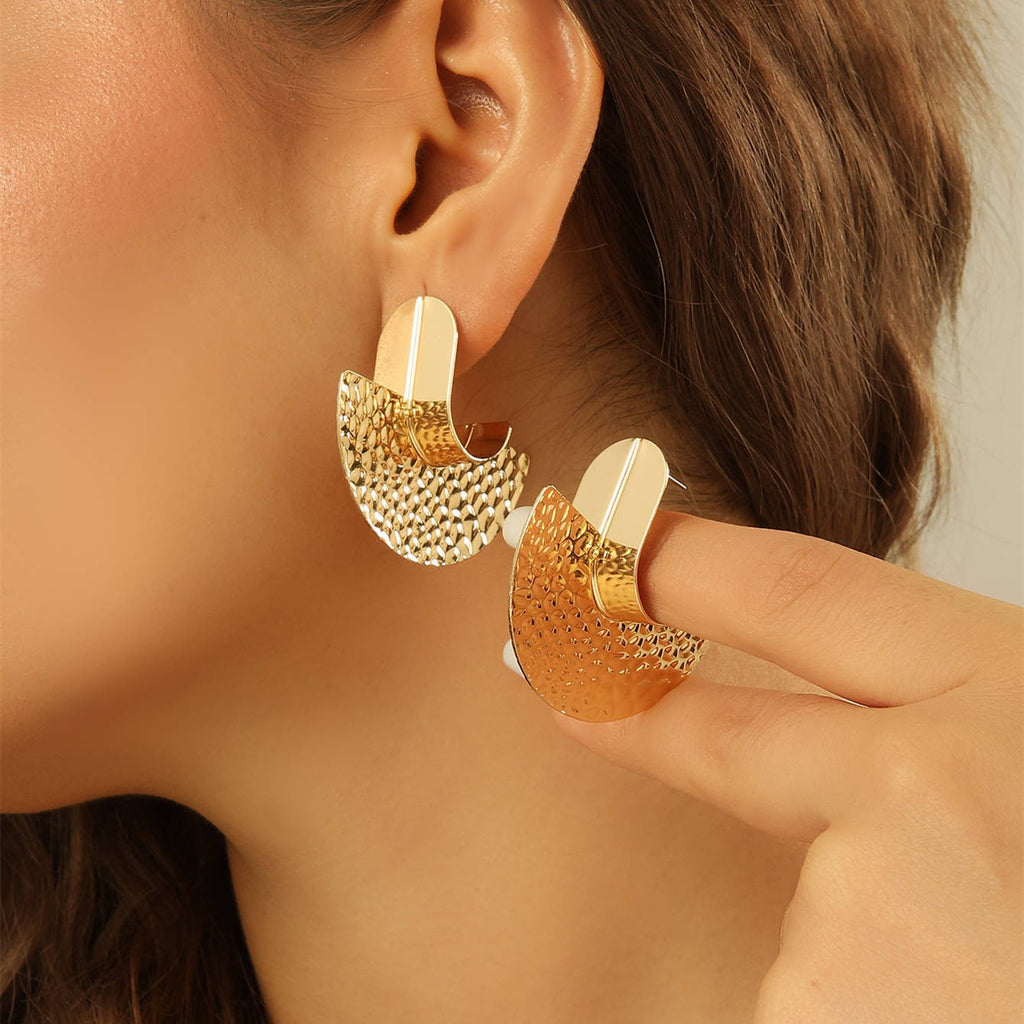 Women's Hanging Earrings with Artistic, Textured Design Calm Wears-https://detail.1688.com/offer/745355601481.html-Calm Wears-Earrings-Calm Wears