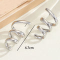 Women's Hanging Earrings with Elegant, Curved Design Calm Wears-https://detail.1688.com/offer/762231280423.html-Calm Wears-Silver-Calm Wears