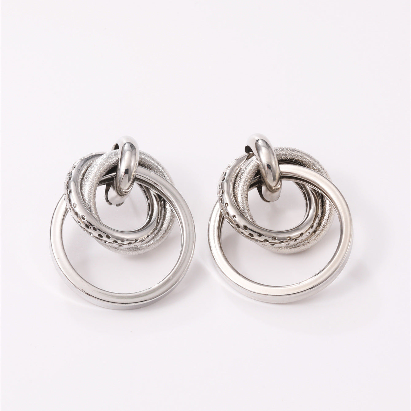 Women's Hanging Earrings with Elegant, Curved Ring Design Calm Wears-https://detail.1688.com/offer/850507767920.html-Calm Wears-Imitation gold-Calm Wears