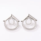 Women's Hanging Earrings with Elegant, Curved Ring Design Calm Wears-https://detail.1688.com/offer/850507767920.html-Calm Wears-Imitation gold-Calm Wears