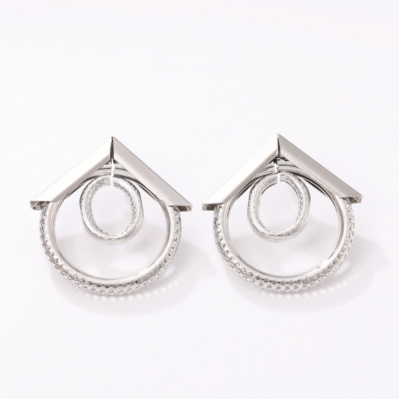 Women's Hanging Earrings with Elegant, Curved Ring Design Calm Wears-https://detail.1688.com/offer/850507767920.html-Calm Wears-Imitation gold-Calm Wears