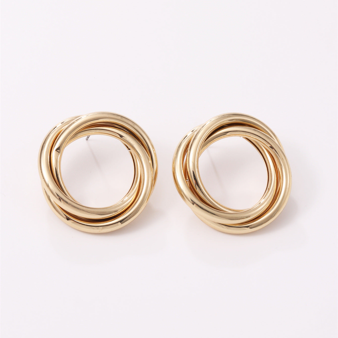 Women's Hanging Earrings with Elegant, Curved Ring Design Calm Wears-https://detail.1688.com/offer/850507767920.html-Calm Wears-Imitation gold-Calm Wears