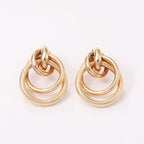 Women's Hanging Earrings with Elegant, Curved Ring Design Calm Wears-https://detail.1688.com/offer/850507767920.html-Calm Wears-Imitation gold-Calm Wears