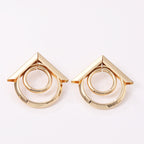Women's Hanging Earrings with Elegant, Curved Ring Design Calm Wears-https://detail.1688.com/offer/850507767920.html-Calm Wears-Imitation gold-Calm Wears