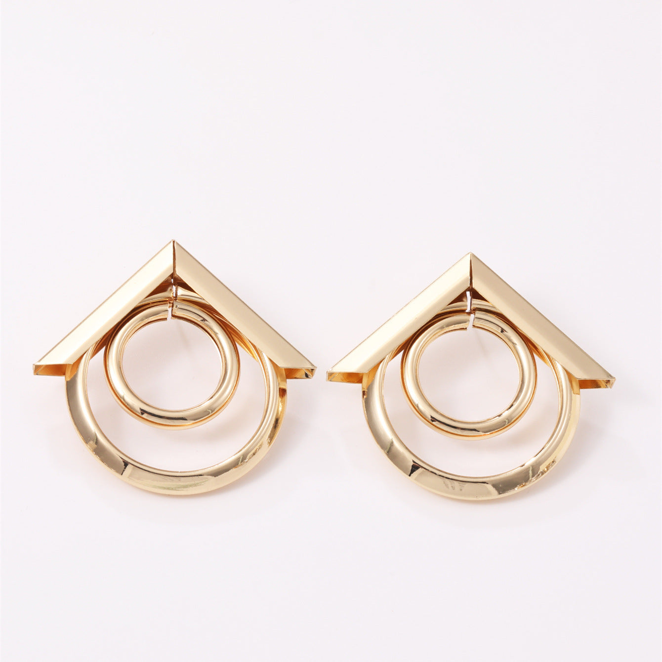 Women's Hanging Earrings with Elegant, Curved Ring Design Calm Wears-https://detail.1688.com/offer/850507767920.html-Calm Wears-Imitation gold-Calm Wears