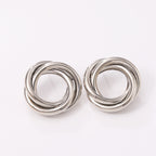 Women's Hanging Earrings with Elegant, Curved Ring Design Calm Wears-https://detail.1688.com/offer/850507767920.html-Calm Wears-Imitation gold-Calm Wears