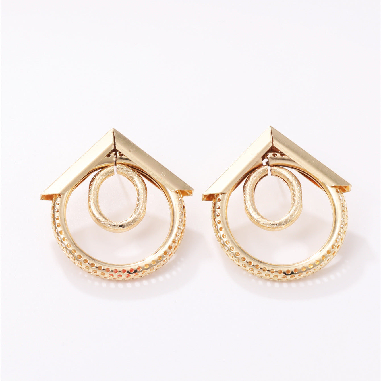 Women's Hanging Earrings with Elegant, Curved Ring Design Calm Wears-https://detail.1688.com/offer/850507767920.html-Calm Wears-Imitation gold-Calm Wears