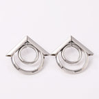 Women's Hanging Earrings with Elegant, Curved Ring Design Calm Wears-https://detail.1688.com/offer/850507767920.html-Calm Wears-Imitation gold-Calm Wears
