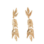 Women's Hanging Earrings with Elegant Leaf Design Calm Wears-https://detail.1688.com/offer/963159162290.html-Calm Wears-Gold-Calm Wears