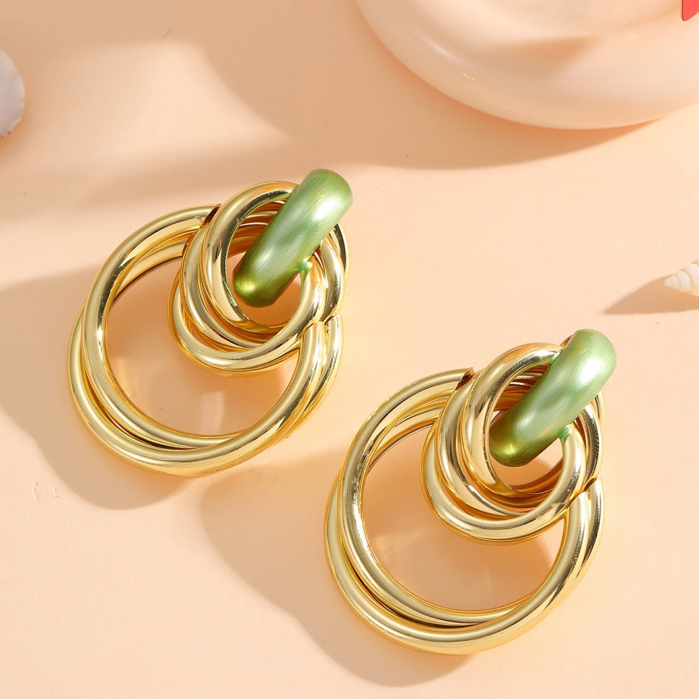 Women's Hanging Earrings with Elegant, Sculptural Design Calm Wears-https://detail.1688.com/offer/969409505000.html-Calm Wears-Style 4-Calm Wears