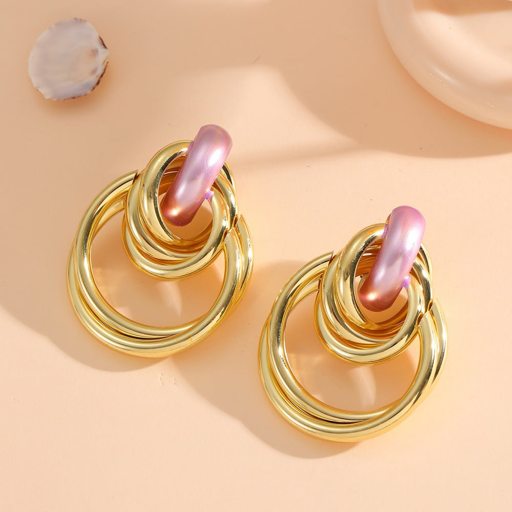 Women's Hanging Earrings with Elegant, Sculptural Design Calm Wears-https://detail.1688.com/offer/969409505000.html-Calm Wears-Unknown-Calm Wears