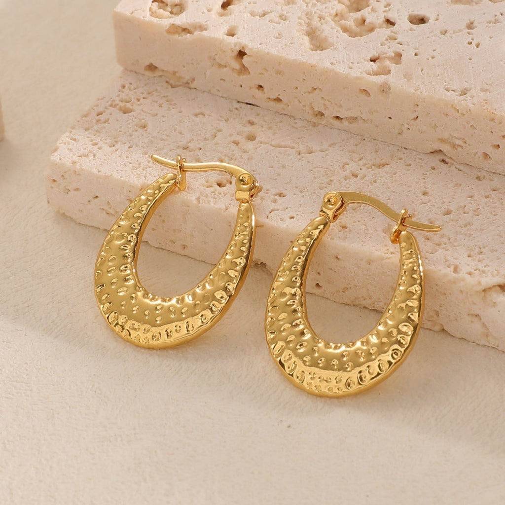 Women's Hanging Earrings with Integrated, Textured Design Calm Wears-https://detail.1688.com/offer/963215271049.html-Calm Wears-Style 10-Calm Wears