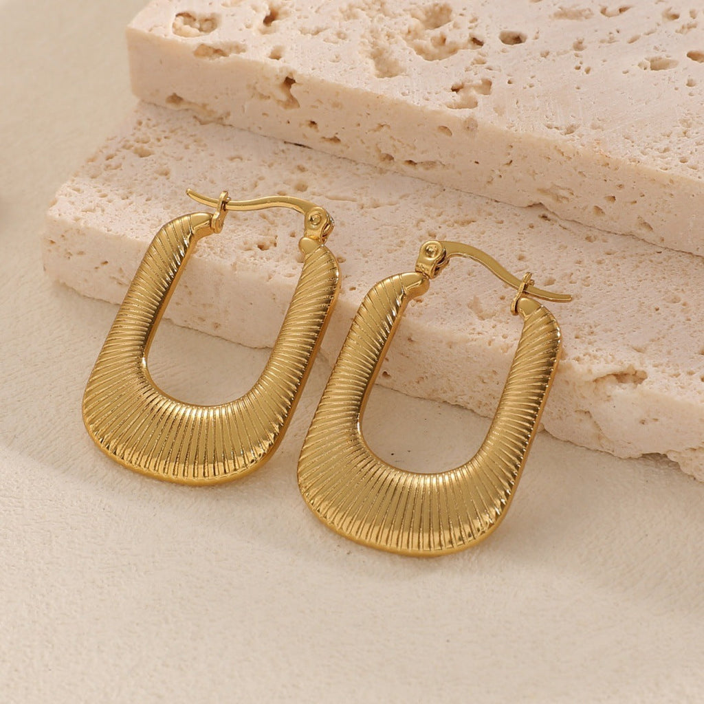 Women's Hanging Earrings with Integrated, Textured Design Calm Wears-https://detail.1688.com/offer/963215271049.html-Calm Wears-Style 10-Calm Wears