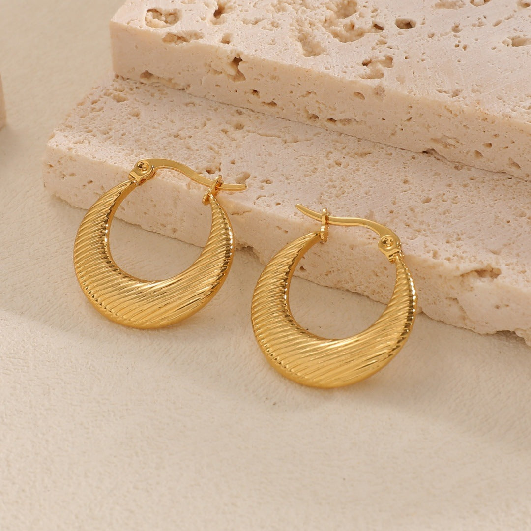 Women's Hanging Earrings with Integrated, Textured Design Calm Wears-https://detail.1688.com/offer/963215271049.html-Calm Wears-Style 3-Calm Wears