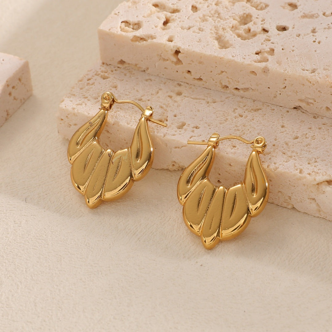 Women's Hanging Earrings with Integrated, Textured Design Calm Wears-https://detail.1688.com/offer/963215271049.html-Calm Wears-Style 4-Calm Wears
