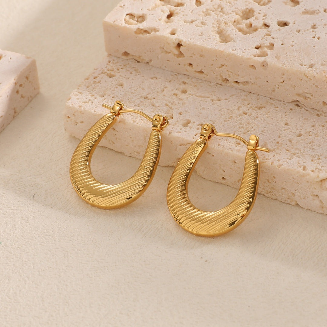 Women's Hanging Earrings with Integrated, Textured Design Calm Wears-https://detail.1688.com/offer/963215271049.html-Calm Wears-Style 5-Calm Wears