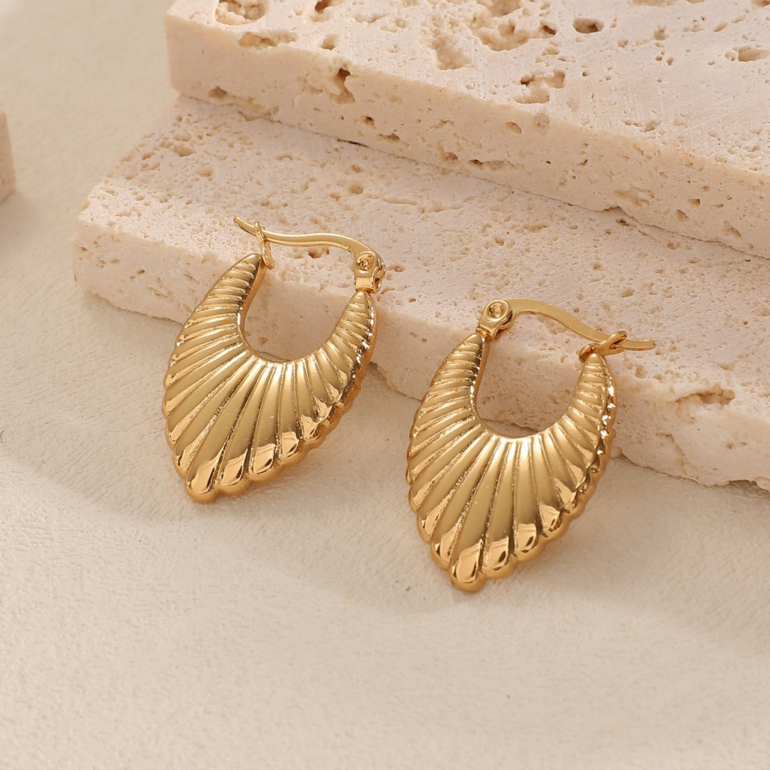 Women's Hanging Earrings with Integrated, Textured Design Calm Wears-https://detail.1688.com/offer/963215271049.html-Calm Wears-Style 7-Calm Wears