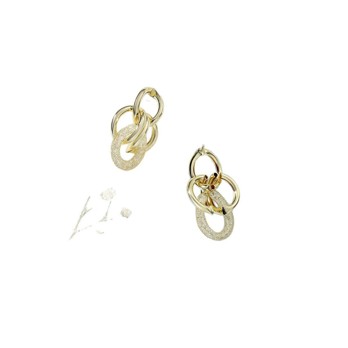 Women's Hanging Earrings with Luxurious, Sculptural Design Calm Wears-https://detail.1688.com/offer/724135887300.html-Calm Wears-Gold yellow-Calm Wears