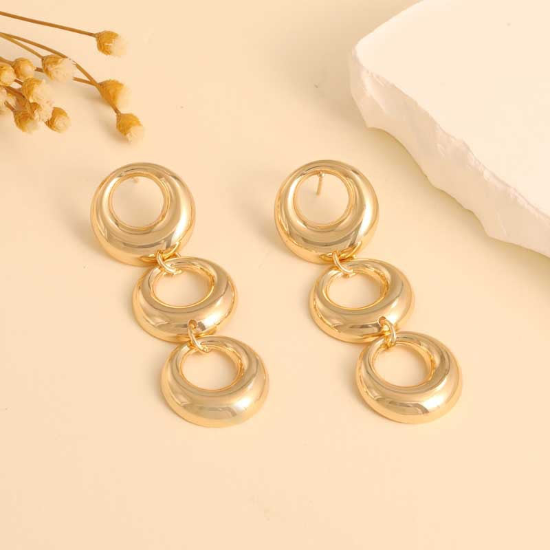 Women's Hanging Earrings with Modern, Geometric Elements Calm Wears-https://detail.1688.com/offer/866461451398.html-Calm Wears-Gold yellow-Calm Wears
