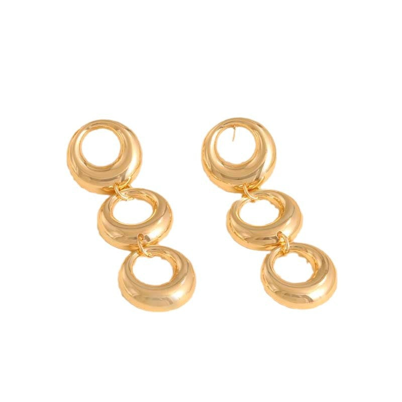 Women's Hanging Earrings with Modern, Geometric Elements Calm Wears-https://detail.1688.com/offer/866461451398.html-Calm Wears-Gold yellow-Calm Wears