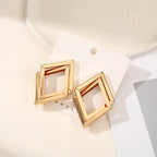 Women's Hanging Earrings with Square Design and Glossy Surface Calm Wears-https://detail.1688.com/offer/668558436645.html-Calm Wears-Unknown-Calm Wears