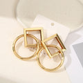 Women's Hanging Earrings with Square Design and Glossy Surface Calm Wears-https://detail.1688.com/offer/668558436645.html-Calm Wears-Unknown-Calm Wears