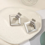 Women's Hanging Earrings with Square Design and Glossy Surface Calm Wears-https://detail.1688.com/offer/668558436645.html-Calm Wears-Unknown-Calm Wears