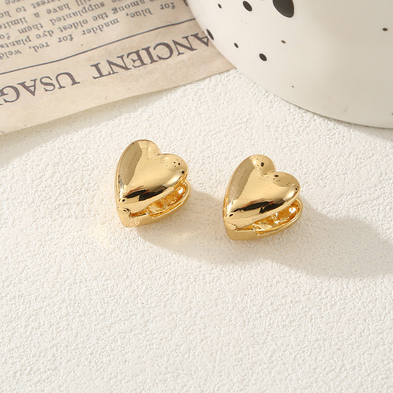 Women's heart-shaped ear clips Calm Wears-https://detail.1688.com/offer/793367159810.html-Calm Wears-Gold-Calm Wears