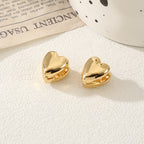 Women's heart-shaped ear clips Calm Wears-https://detail.1688.com/offer/793367159810.html-Calm Wears-Gold-Calm Wears