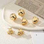 Women's heart-shaped ear clips Calm Wears-https://detail.1688.com/offer/793367159810.html-Calm Wears-Gold-Calm Wears
