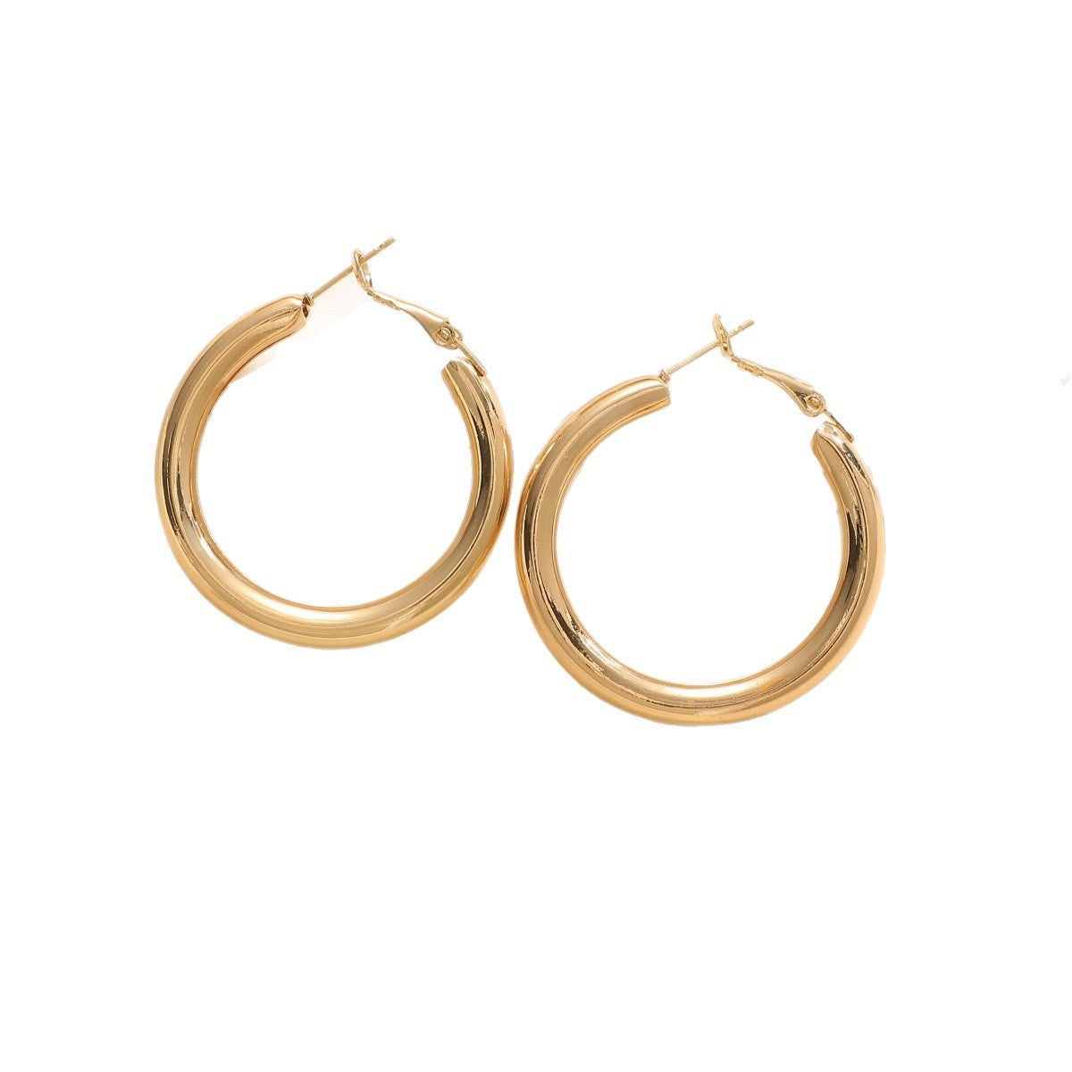 Women's hoop earrings made of high-quality stainless steel with elegant design Calm Wears-https://detail.1688.com/offer/991233995488.html-Calm Wears-3.5cm-Calm Wears