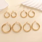 Women's hoop earrings made of high-quality stainless steel with elegant design Calm Wears-https://detail.1688.com/offer/991233995488.html-Calm Wears-3.5cm-Calm Wears