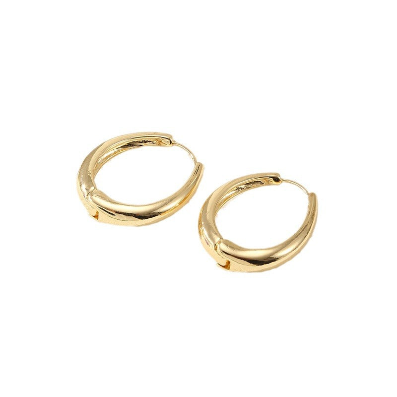 Women's Hoop Earrings with Elegant Curved Design Calm Wears-https://detail.1688.com/offer/792270531759.html-Calm Wears-Gold-Calm Wears