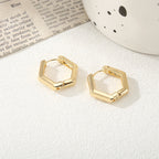 Women's hoop earrings with modern, textured design Calm Wears-https://detail.1688.com/offer/792942180545.html-Calm Wears-Gold-Calm Wears
