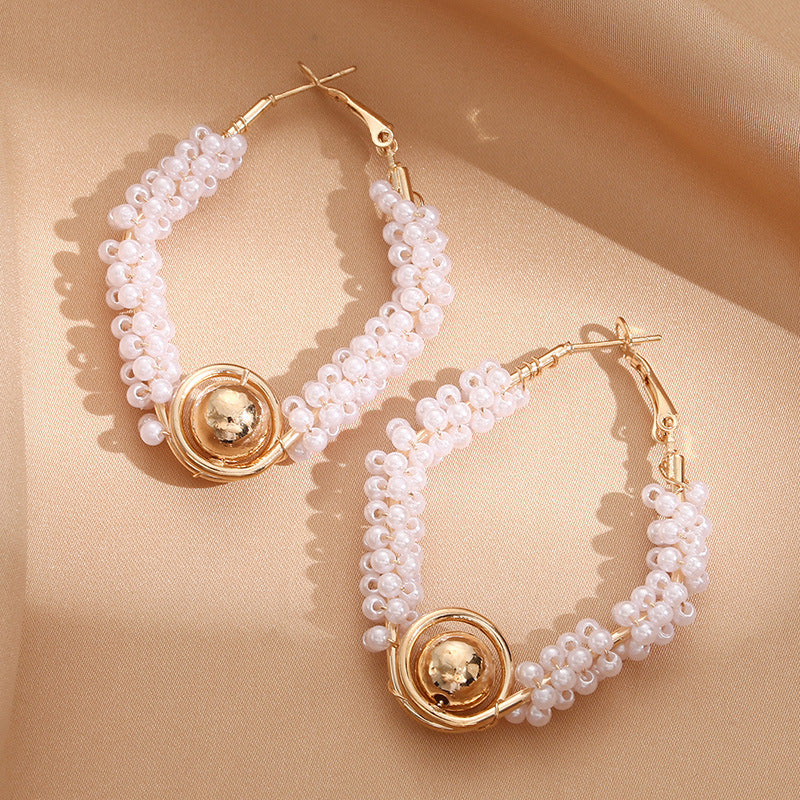Women’s hoops with artistic pearl design Calm Wears-https://detail.1688.com/offer/729118522118.html-Calm Wears-N/A-Calm Wears